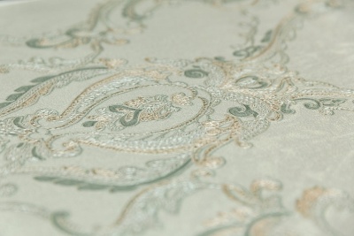 Обои виниловые на флизелиновой основе Ориент мотив, зелёный