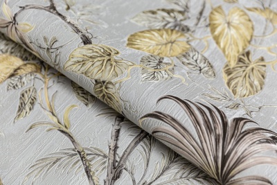 Обои виниловые Оранжерея мотив, серый Обои виниловые Оранжерея мотив, серый