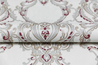 Обои виниловые на флизелиновой основе Ориент мотив, белый красный