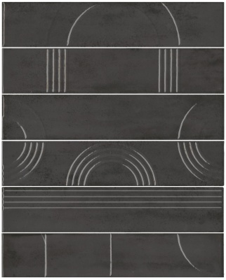 Панно Мажорель чёрный глянцевый (из 6 частей 6х28,5) 36x28,5x1 Панно Мажорель чёрный глянцевый (из 6 частей 6х28,5) 36x28,5x1