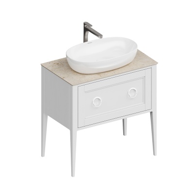 Тумба PLAZA Classic Neo напольная с ящиками 80, белая матовая Тумба PLAZA Classic Neo напольная с ящиками 80, белая матовая