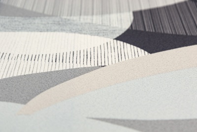 Обои виниловые на флизелиновой основе Шафран мотив, черный, листья Обои виниловые на флизелиновой основе Шафран мотив, черный, листья