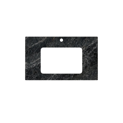 Столешница из керамогранита для раковин, встраиваемых снизу, Риальто 80 см, серый темный лаппатированный Столешница из керамогранита для раковин, встраиваемых снизу, Риальто 80 см, серый темный лаппатированный