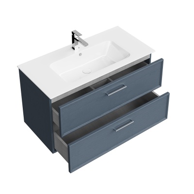 Тумба PIANO Classic подвесная 95, ясень синий матовый