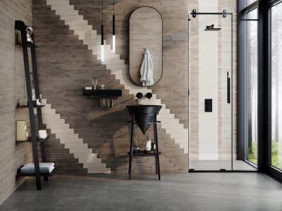 Зеркало CONO овальное 42, черное матовое