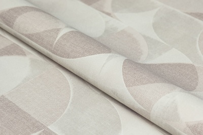 Обои виниловые на флизелиновой основе Шафран мотив, бежевый, круги Обои виниловые на флизелиновой основе Шафран мотив, бежевый, круги