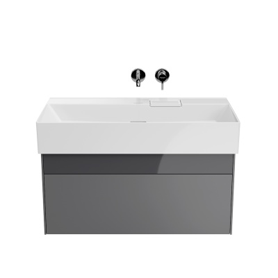 Тумба LOGICA подвесная 2 ящика 90 см, стальной серый Тумба LOGICA подвесная 2 ящика 90 см, стальной серый