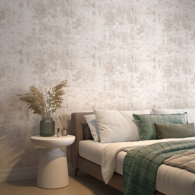 Обои виниловые Впечатление мотив, бежевый Обои виниловые Впечатление мотив, бежевый