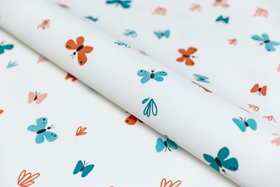 Обои виниловые на флизелиновой основе Уик-энд мотив, оранжево-синий бабочки