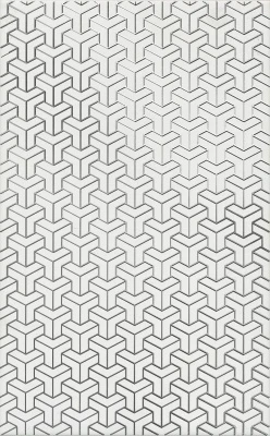 Декор Ломбардиа белый матовый 25x40x0,8