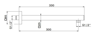 Кронштейн для душевой лейки FUTURA, матовый черный Кронштейн для душевой лейки FUTURA, матовый черный