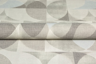 Обои виниловые на флизелиновой основе Шафран мотив, серый, круги Обои виниловые на флизелиновой основе Шафран мотив, серый, круги